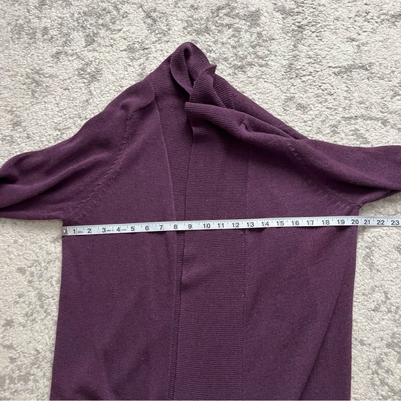 Coldwater Creek Purple Cardigan Sweater Open Front Jewel Tone Coastal Women’s XL - Picture 8 of 9